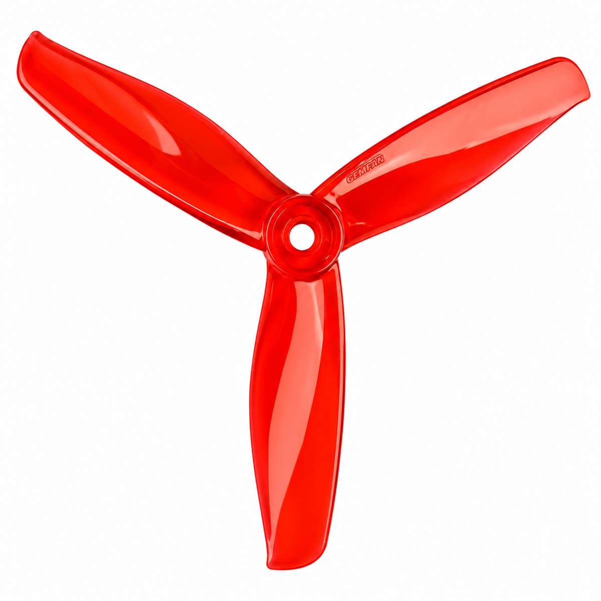 Gemfan 5155 PC 3-Blade Freestyle Propeller for 5 Inch FPV Drone (2CW + 2CCW) - Clear Red