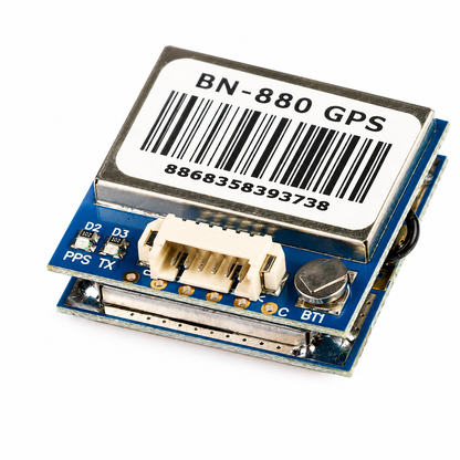 Front view of Beitian BN-880 M8N GPS Module with HMC5883L compass for drone navigation