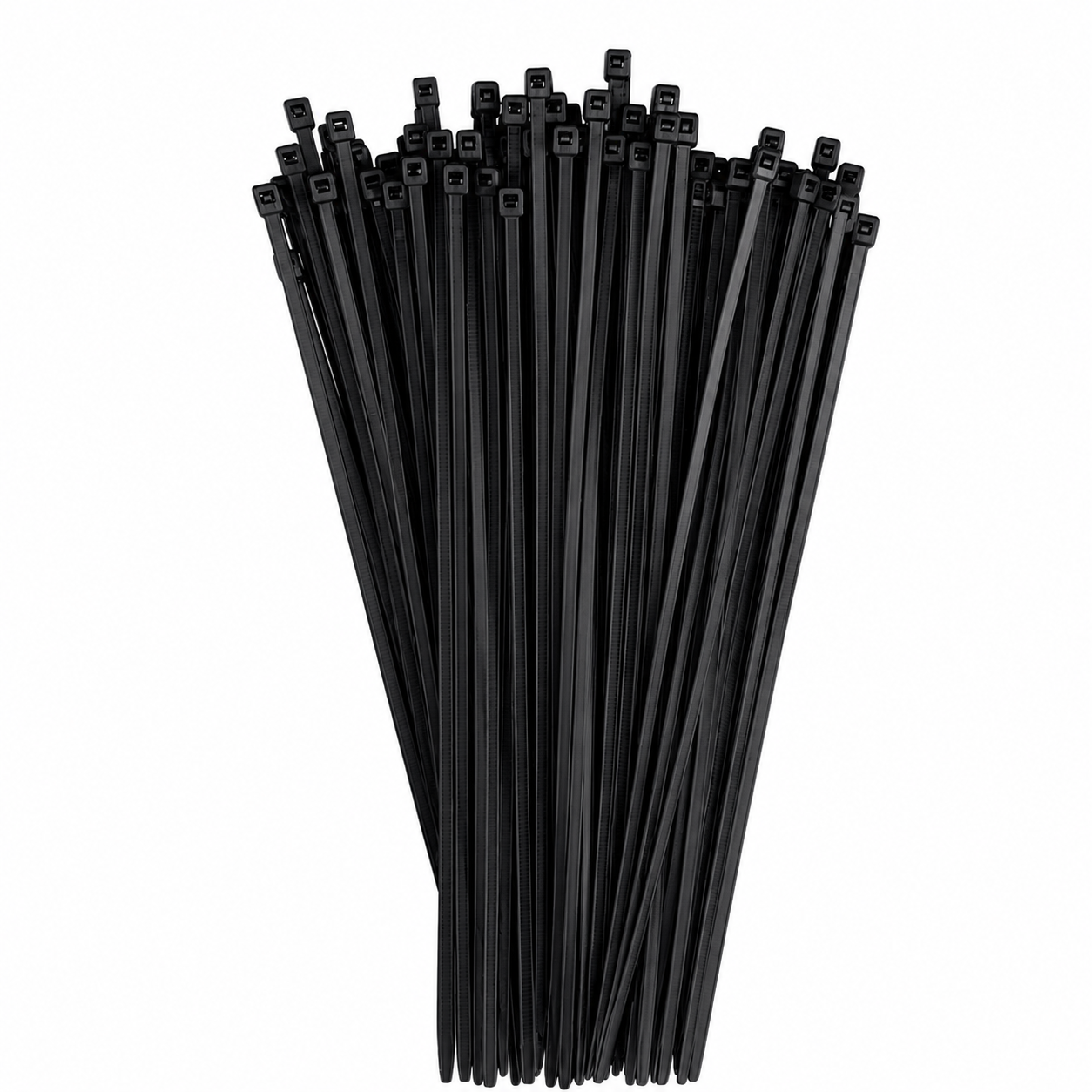 Black self locking nylon cable ties 150mm 100 pieces