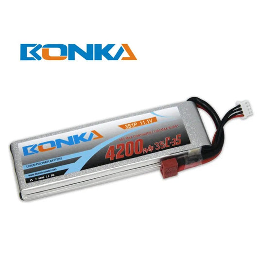 Bonka 11.1V 4200mAh 3S 35C Lipo Battery With XT60 Plug.