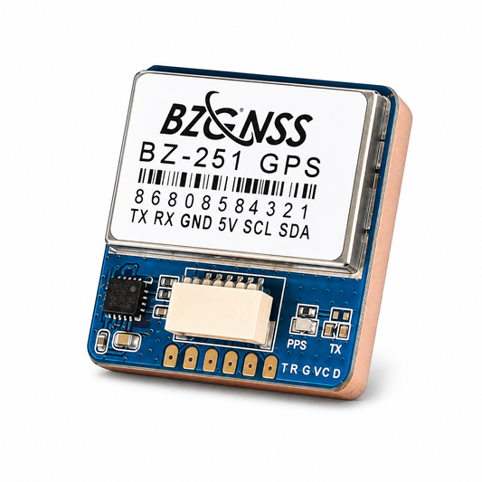 BZGNSS BZ-251 M10 GPS Module with QMC5883 compass for FPV drones, UAVs, ArduPilot and PX4 flight controllers (Blue Edition)
