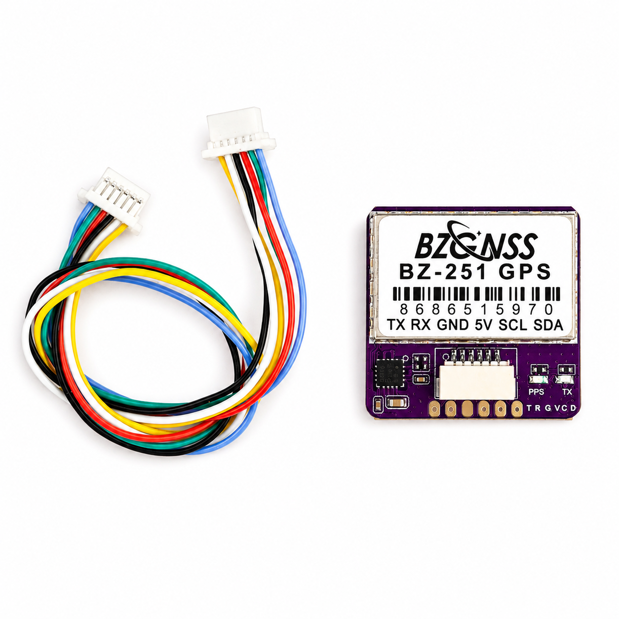 BZGNSS BZ-251 M10 GPS Module with connection cable for FPV drone and UAV flight controller