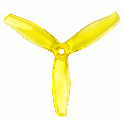 Gemfan 5155 PC 3-Blade Freestyle Propeller for 5 Inch FPV Drone (2CW + 2CCW) - Clear Yellow