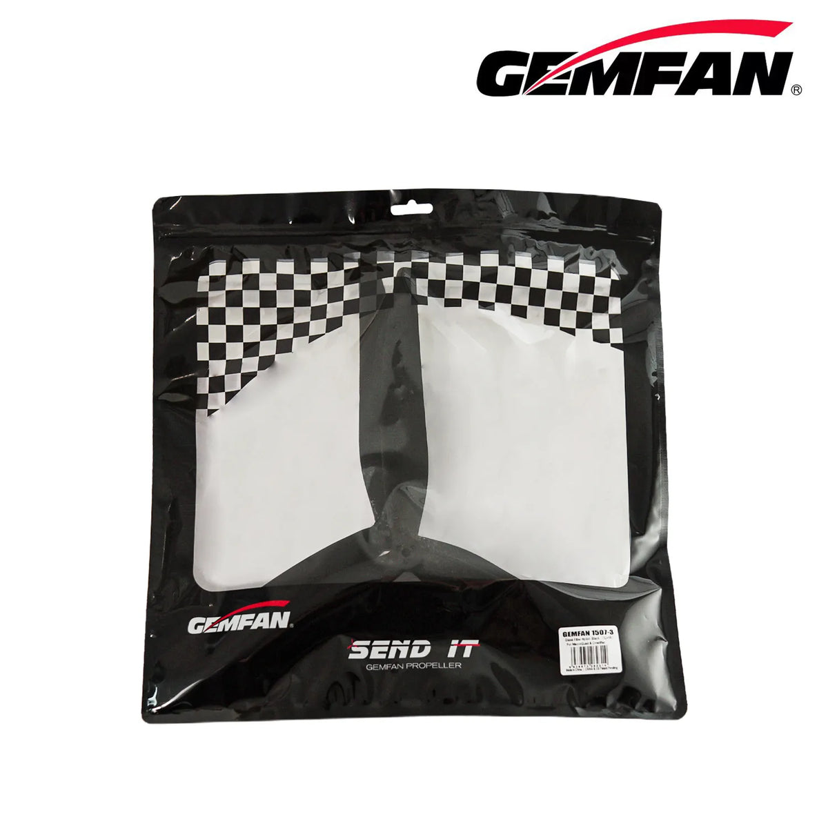 Gemfan 1507 Cinelifter Glass Fiber Nylon 3-Blade Propeller for 15 Inch FPV Drone (1CW + 1CCW) - Black