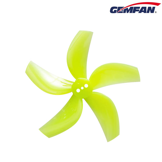 Gemfan D63 Ducted PC 5-Blade 1.5mm Cinewhoop Propeller for 2.5 Inch FPV Drone (4CW + 4CCW) - Yellow
