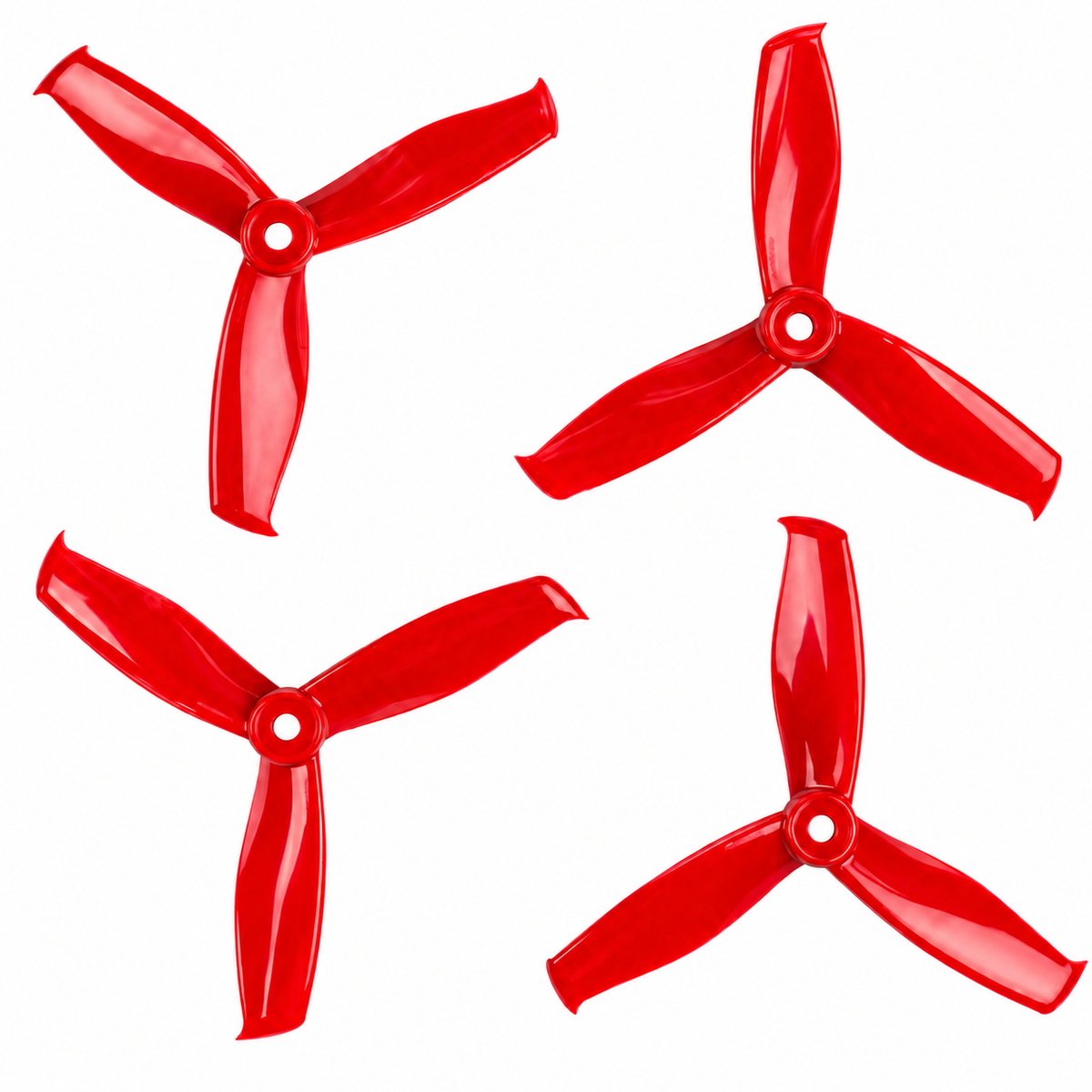 Gemfan 5055S Hulkie PC 3-Blade Freestyle Propeller for 5 Inch FPV Drone (2CW + 2CCW) - Ferrari Red