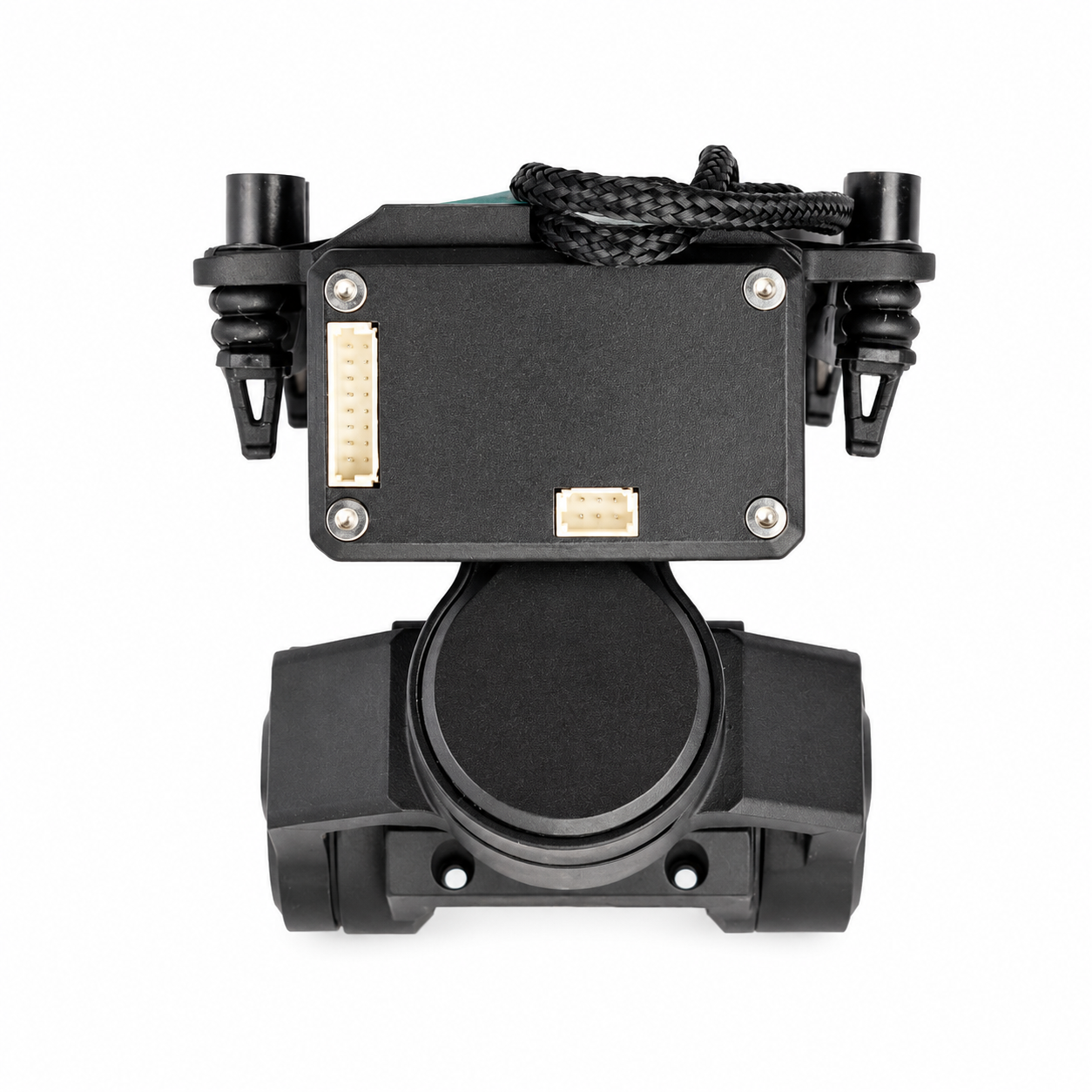 Rear view of CaddxFPV GM3 three axis camera gimbal for FPV drones