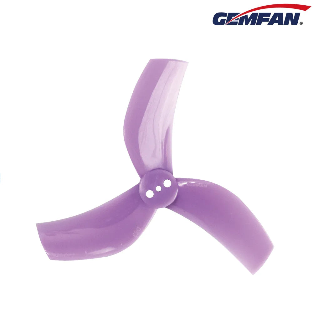 Gemfan D63 Ducted PC 3-Blade 1.5mm Cinewhoop Propeller for 2.5 Inch FPV Drone (4CW + 4CCW) - Purple