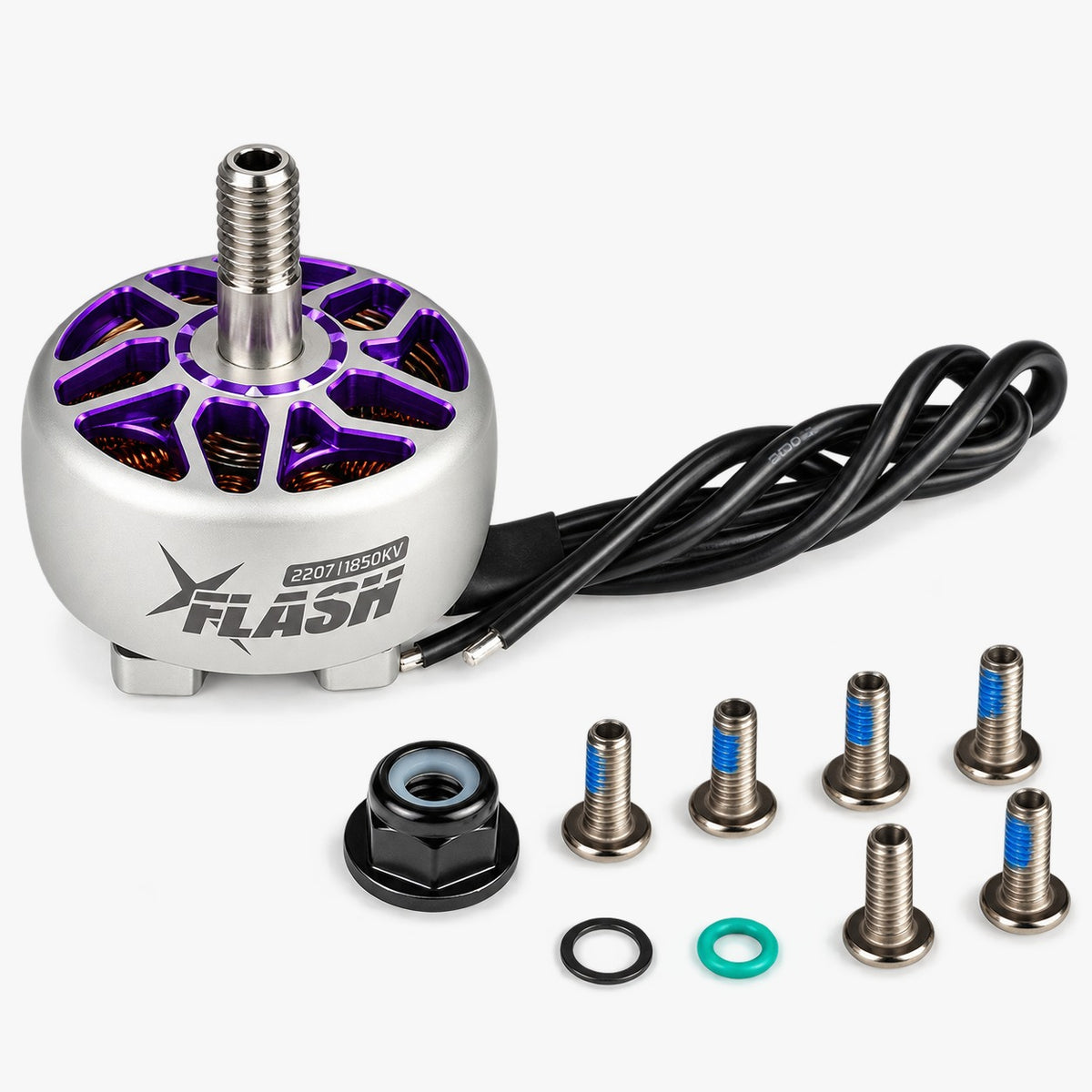 FlyFishRC Flash 2207 1850kv 6S 5inch FPV Motor - Gray & Purple