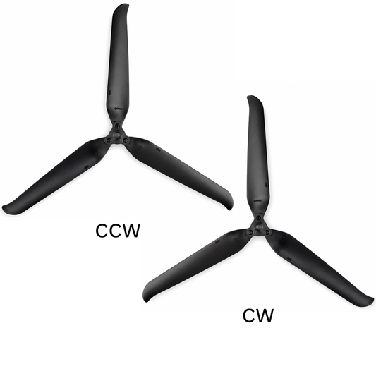 F1051 Folding Drone Propeller 3 Blade Glass Fiber Nylon -  Black (1 Pair CW+CCW)