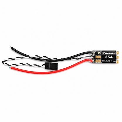 Cyclone 35A 2-5S BLHeli_S DSHOT600 OPTO ESC with power and signal wires for FPV racing, freestyle and multirotor drones