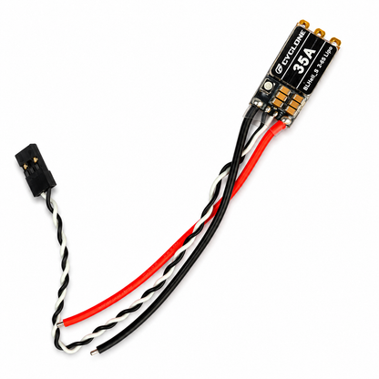 Cyclone 35A ESC with power and signal connector cables