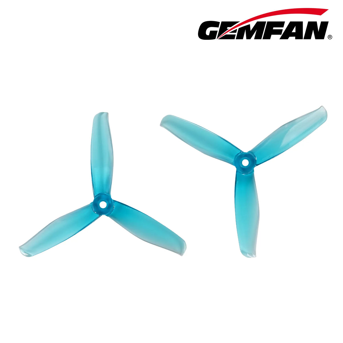 Gemfan 5155 PC 3-Blade Freestyle Propeller for 5 Inch FPV Drone (2CW + 2CCW) - Clear Blue