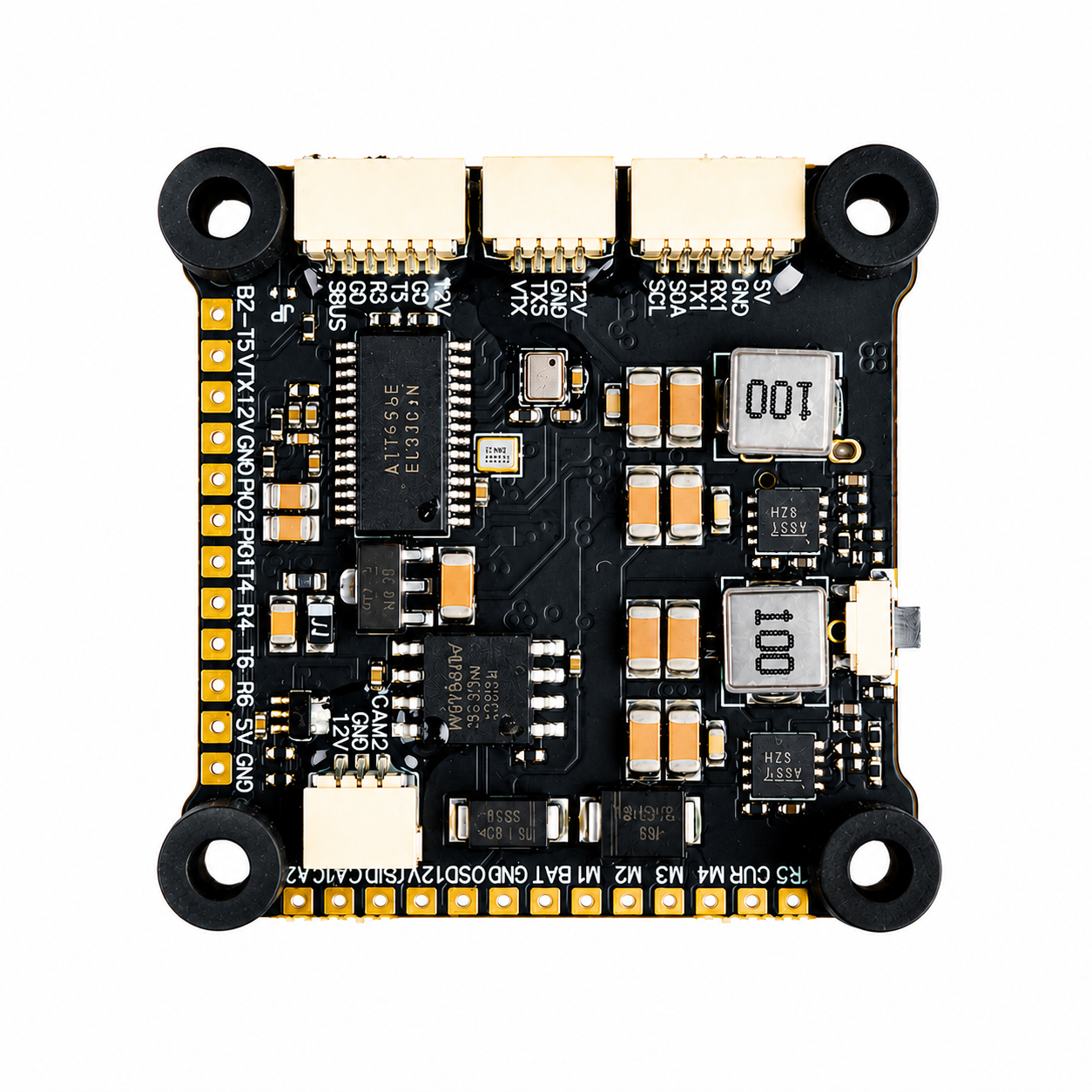 Bottom side circuit layout of DakeFPV F405 flight controller