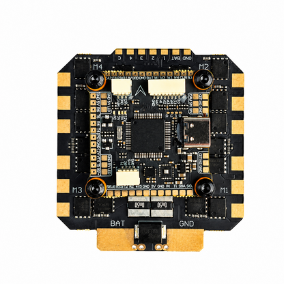 DakeFPV F405 flight controller board with connector layout