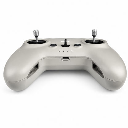 Bottom view of DJI FPV Remote Controller 3 showing the USB-C charging port