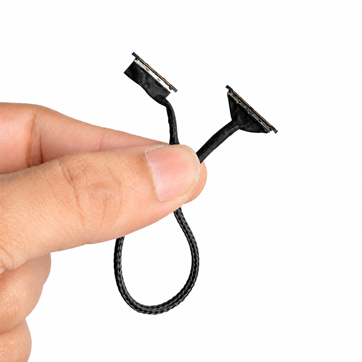 Compact DJI O3 camera cable displayed for size reference