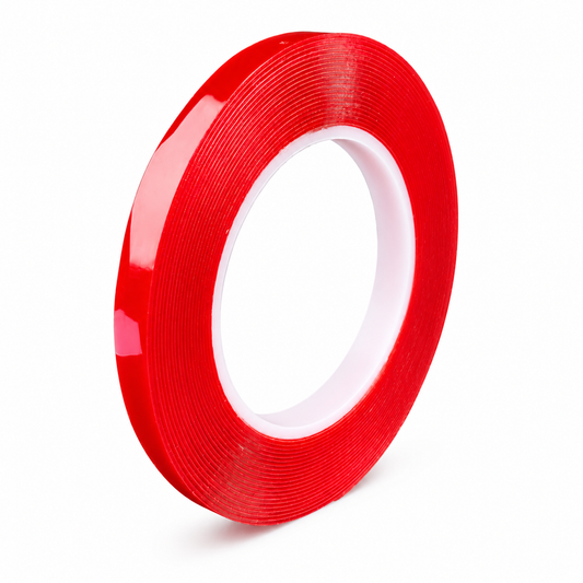 Double Sided Red Tape 5mm x 10m Front View