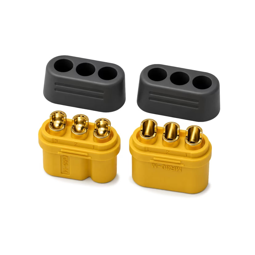 Amass MR60 Gold Plated Connector Pair with Housing Cap (Male + Female)
