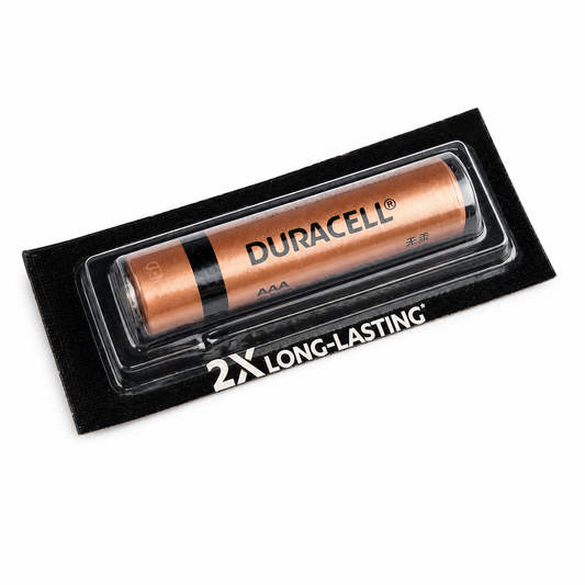 Duracell AAA 1.5V Alkaline Battery 1 Piece Pack Front View