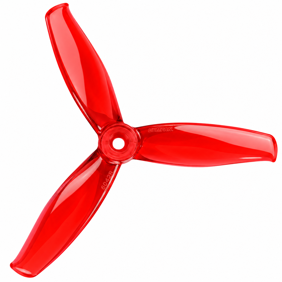 Gemfan 5155 PC 3-Blade Freestyle Propeller for 5 Inch FPV Drone (2CW + 2CCW) - Clear Red