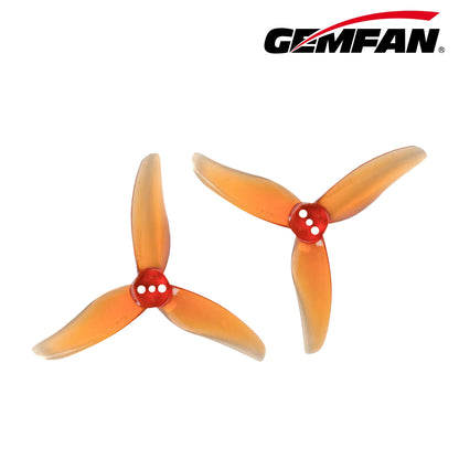 Gemfan 2520 Hurricane PC 3-Blade 1.5mm Cinewhoop Propeller for 2.5 Inch FPV Drone (4CW + 4CCW) - Whisky
