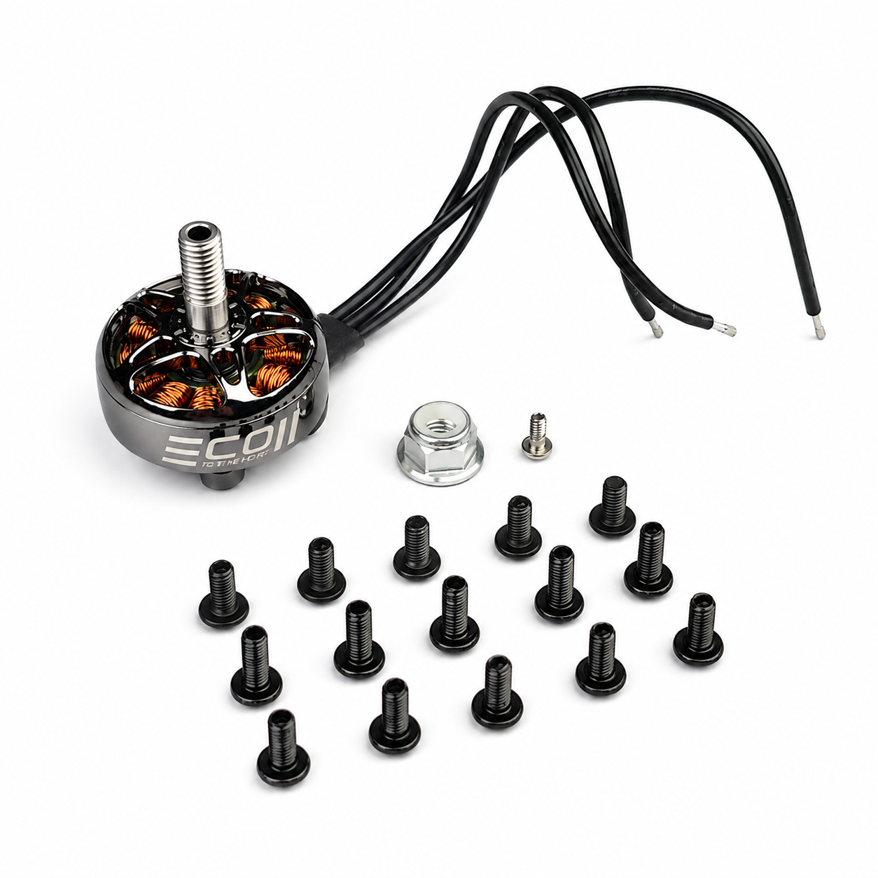 EMAX ECO 2306 1900KV motor with mounting screws and accessories