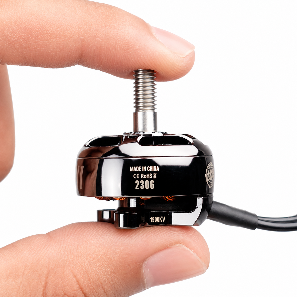 Side profile view of EMAX ECO 2306 1900KV brushless motor