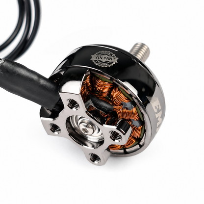 Detailed view of Emax ECOII 2807 brushless motor stator and copper windings