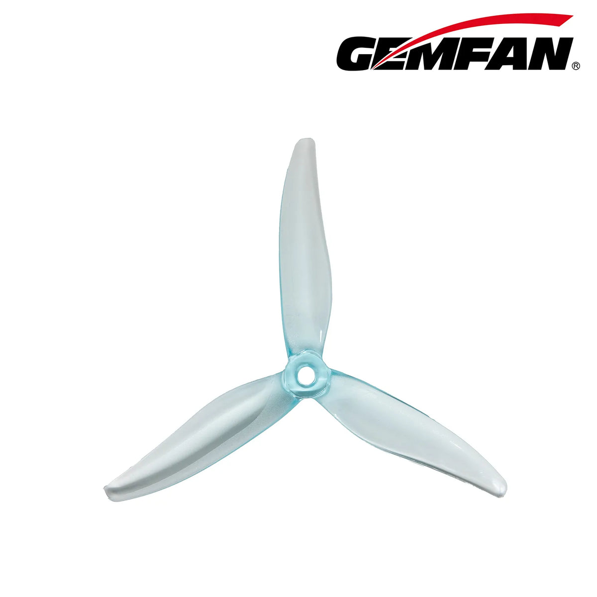 Gemfan 5128.0 FURY PC 3-Blade Freestyle Propeller for 5 Inch FPV Drone (2CW + 2CCW) - Clear blue