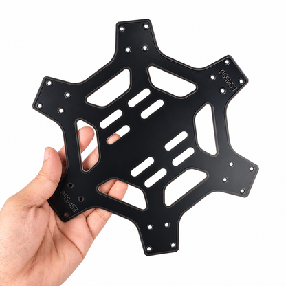 F550 hexacopter frame plate held in hand