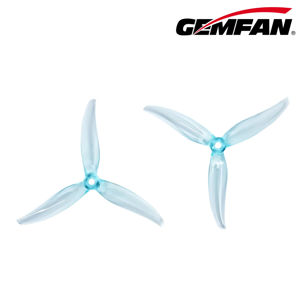 Gemfan 5129.2 MinJae PC 3-Blade Freestyle Propeller for 5 Inch FPV Drone (2CW + 2CCW) - Clear Blue
