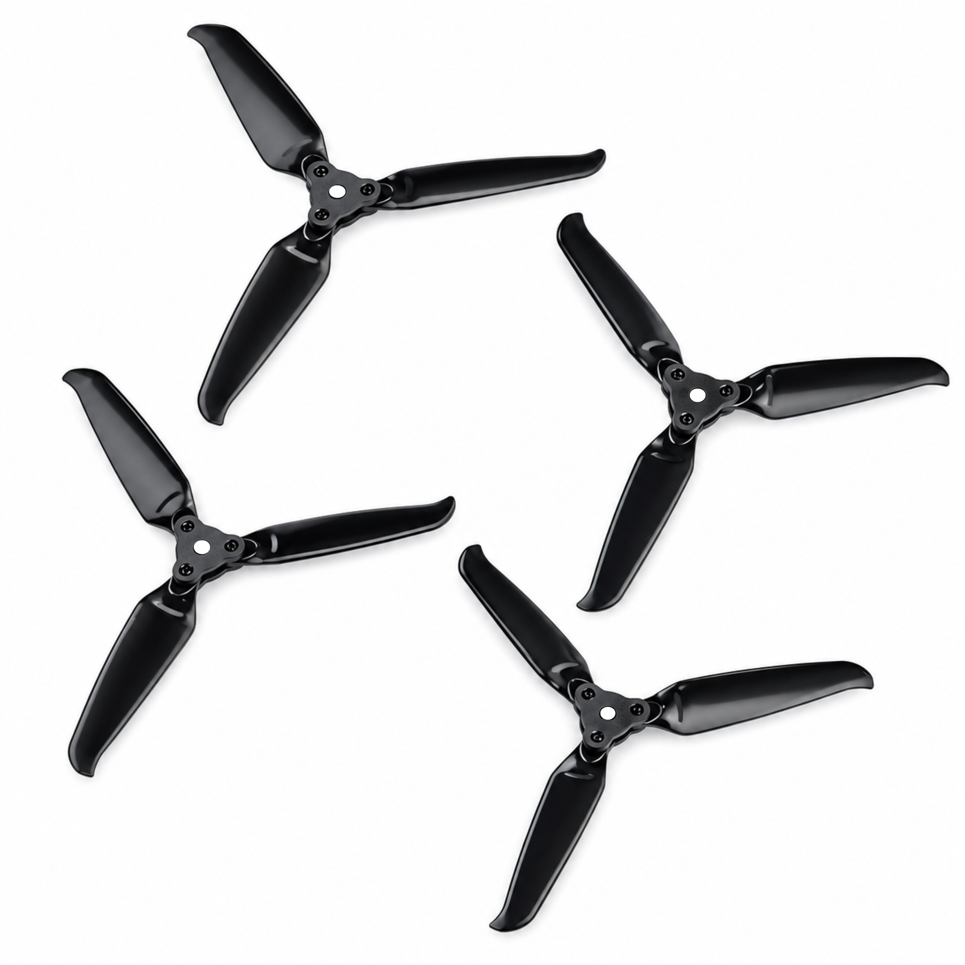 F7036 Folding Drone Propeller Complete Set 2 Pair CW CCW Black