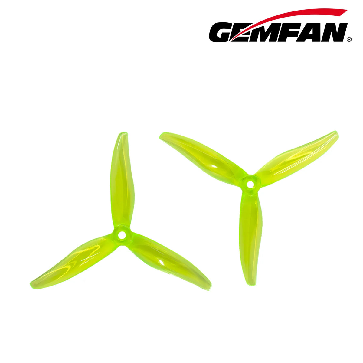 Gemfan 5128.0 FURY PC 3-Blade Freestyle Propeller for 5 Inch FPV Drone (2CW + 2CCW) - Radioactive Green