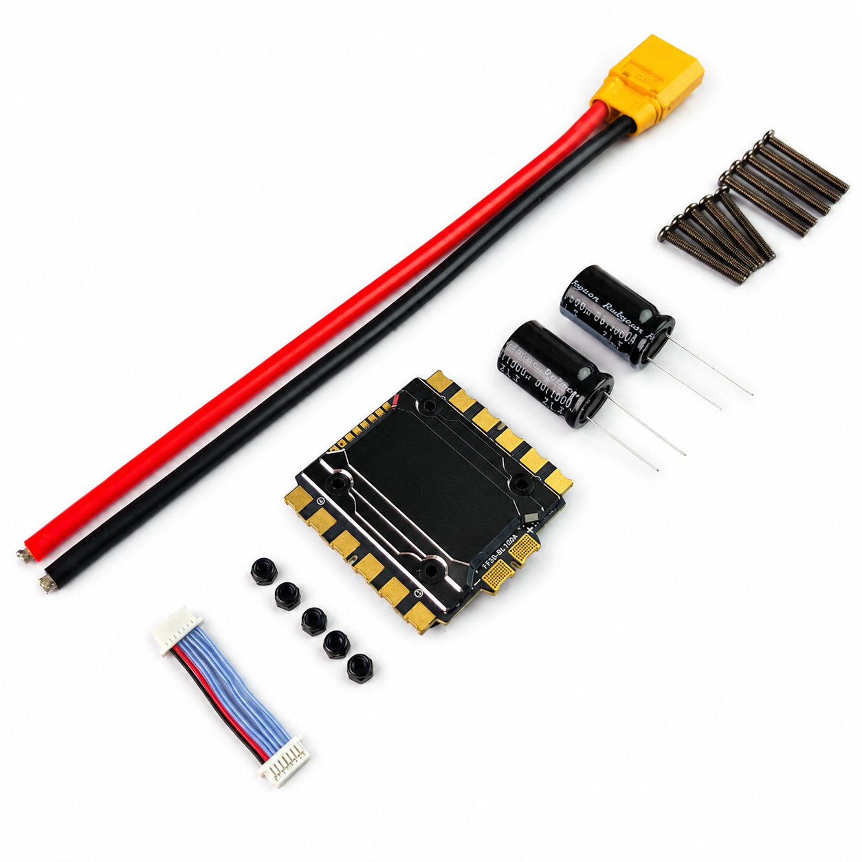 FlyfishRC 100A ESC with capacitor and wiring accessories