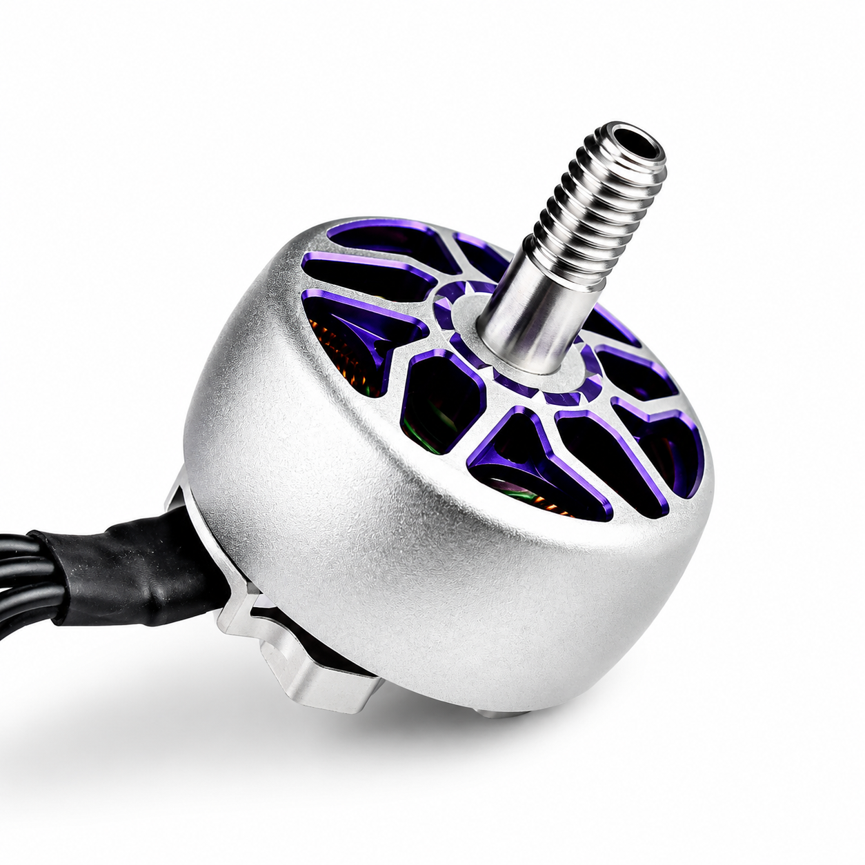 Angled view of FlyFishRC Flash 2207 1850KV brushless motor