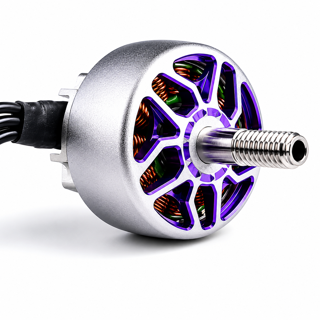 Side perspective view of FlyFishRC Flash 2207 FPV motor
