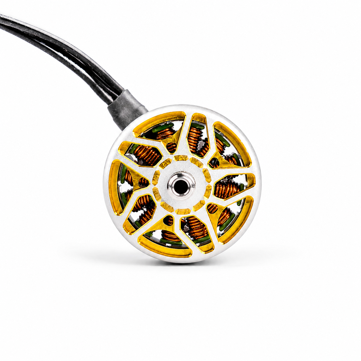 Front view of FlyFishRC Flash 2406 1950KV FPV motor
