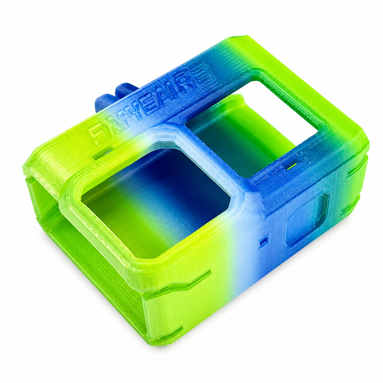 Side angle view of FlyFishRC GoPro adjustable TPU mount