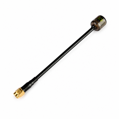 Angled side view of FlyFishRC Osprey LHCP FPV antenna