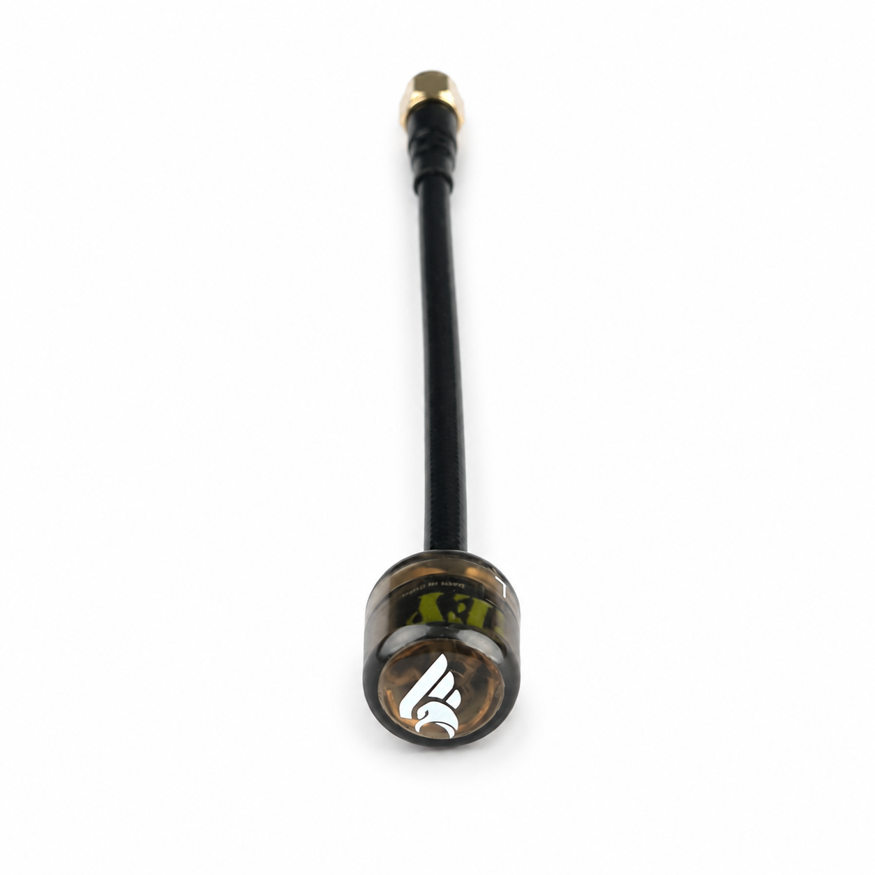 Front view of FlyFishRC Osprey 5.8GHz LHCP antenna