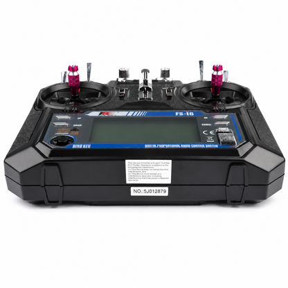 Rear side of FlySky FS-i6 RC transmitter