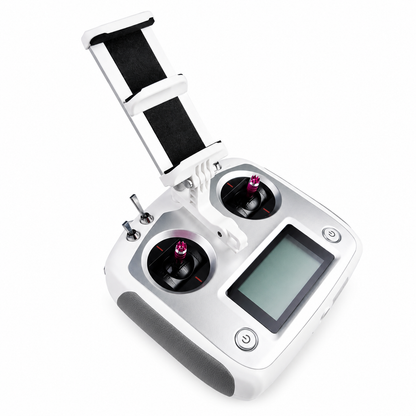 FlySky FS-i6S transmitter with installed mobile phone holder