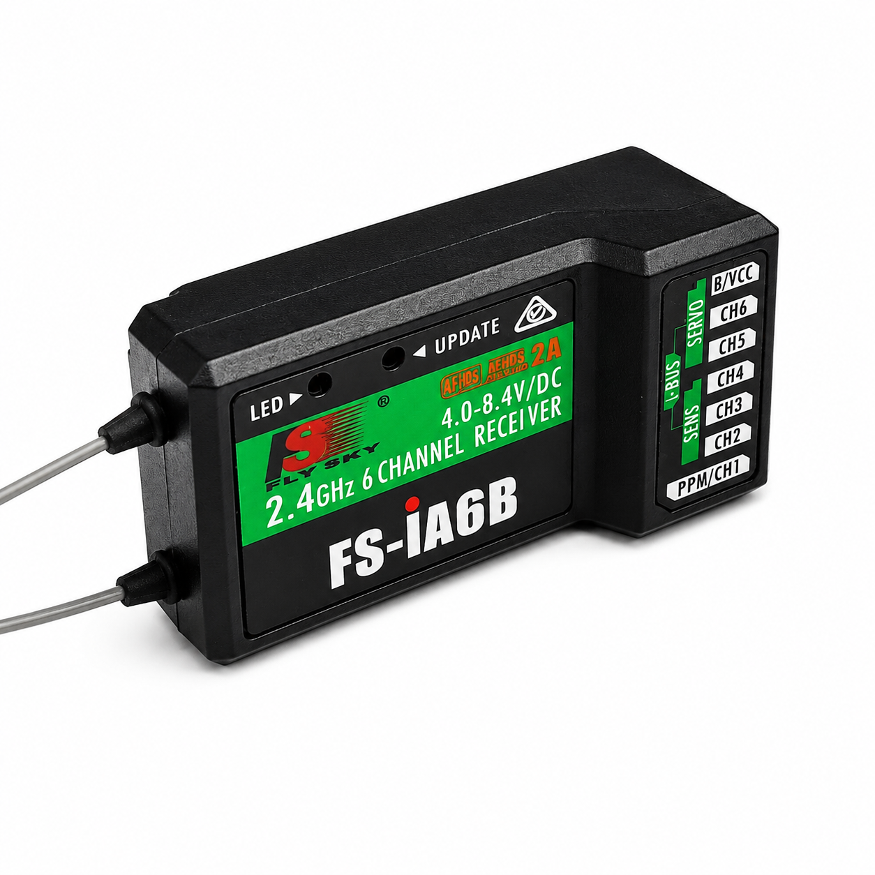 Back View of Flysky FS-iA6B Receiver