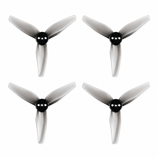 Gemfan 3520 Hurricane PC 3 Blade T-Mount 1.5mm Propeller Clear Gray 2CW+2CCW