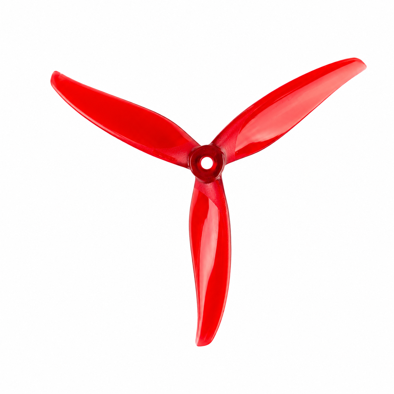 Angled view of Gemfan 5127.5 Proxy Phoenix Red Propeller