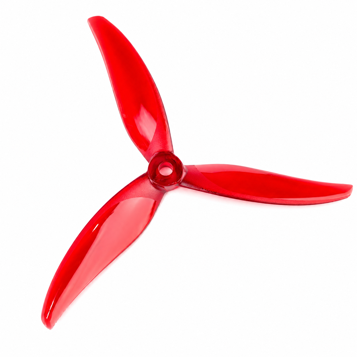 Front view of Gemfan 5127.5 Proxy 3 Blade Phoenix Red Propeller