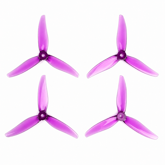 Gemfan 5127 Hurricane PC 3 Blade Propeller Clear Purple 2CW+2CCW