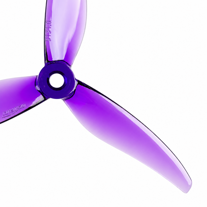Close-up of Gemfan 5131.0 Fury Purple Propeller hub