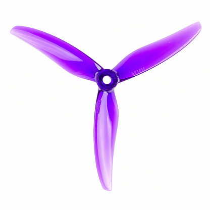 Front view of Gemfan 5131.0 Fury 3 Blade Purple Propeller